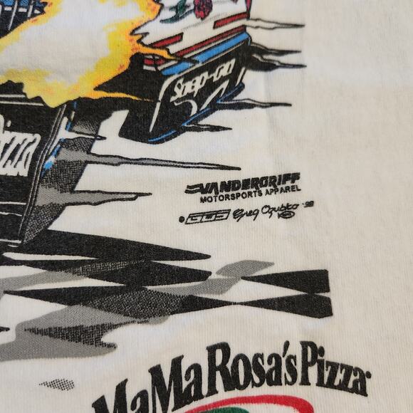 Vtg MaMa Rosas' Pizza Racing Chuck Etchells Four Second Funny Car Signed 1993 - Picture 8 of 11